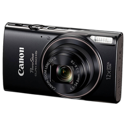 Used Canon PowerShot ELPH 360 HS Digital Camera (Black) - Excellent
