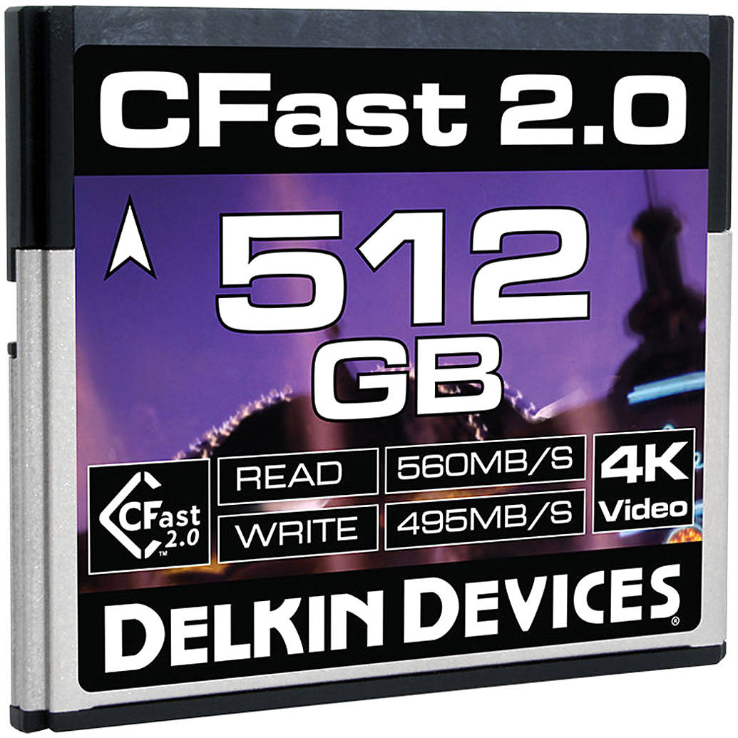 Used Delkin Devices 512GB Cinema CFast 2.0- Excellent Condition