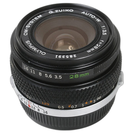 Used Olympus OM 28mm f/3.5 Auto-W - Excellent