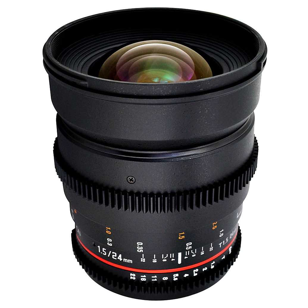 Used Rokinon 24mm T1.5 Cine ED AS IF UMC Lens for Canon EF - Excellent