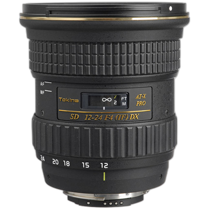 Used Tokina 12-24mm f/4 AT-X 124 AF Pro DX Lens for Nikon F - Excellent