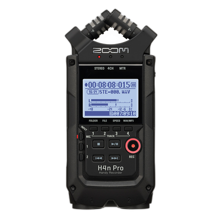 Used Excellent Zoom H4N Pro 4-Input/4-Track Portable Handy Recorder (All Bla