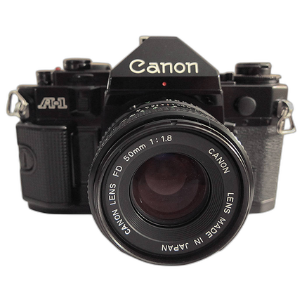 Used Canon A1 35mm SLR With 50mm F/1.8 (Black) - Good