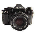 Used Canon A1 35mm SLR With 50mm F/1.8 (Black) - Good 0