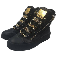 Giuseppe Zanotti Royce Gold Multi-Chain Sneakers Size 40 1/2 1