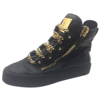 Giuseppe Zanotti Royce Gold Multi-Chain Sneakers Size 40 1/2 2