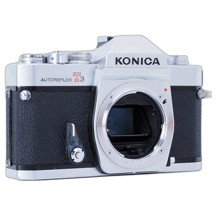 Used Konica T3 Bundle w/ 50mm f/1.4, 28mm f/3.5, and 135mm f/3.2 - Good