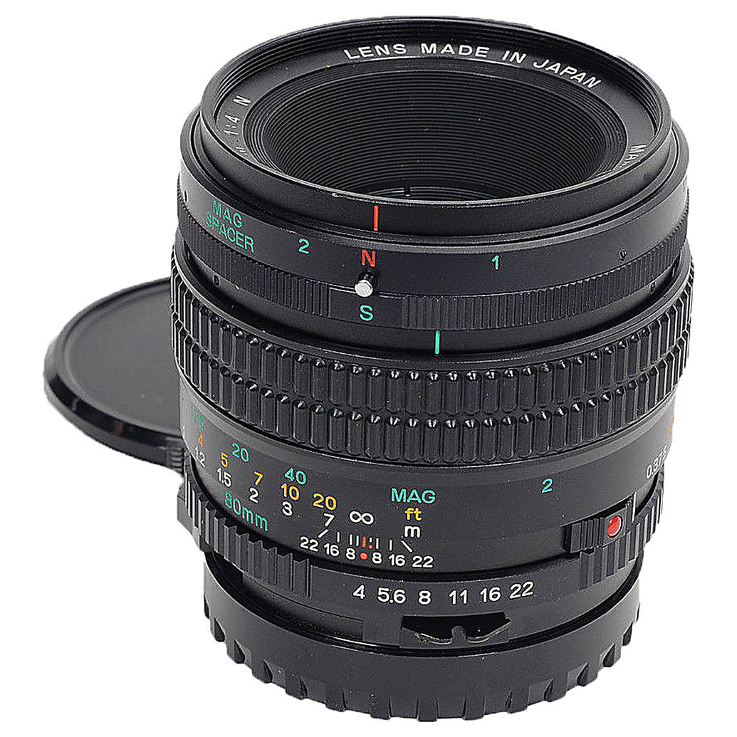 Used Mamiya Sekor-C 80mm f/4 Macro w/ Mag Spacer for 645 - Good