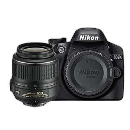 Used Nikon D3200 w/ 18-55mm VR (Black) - Good
