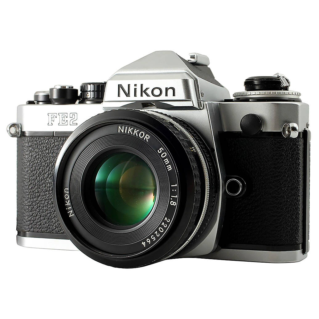 Nikon FE2 &Nikon Ai-s 50mm f/1.8 ニコン Nikon FE-2 FE2 Chrome 35mm Camera with 50mm f1.8 AI-s Lens