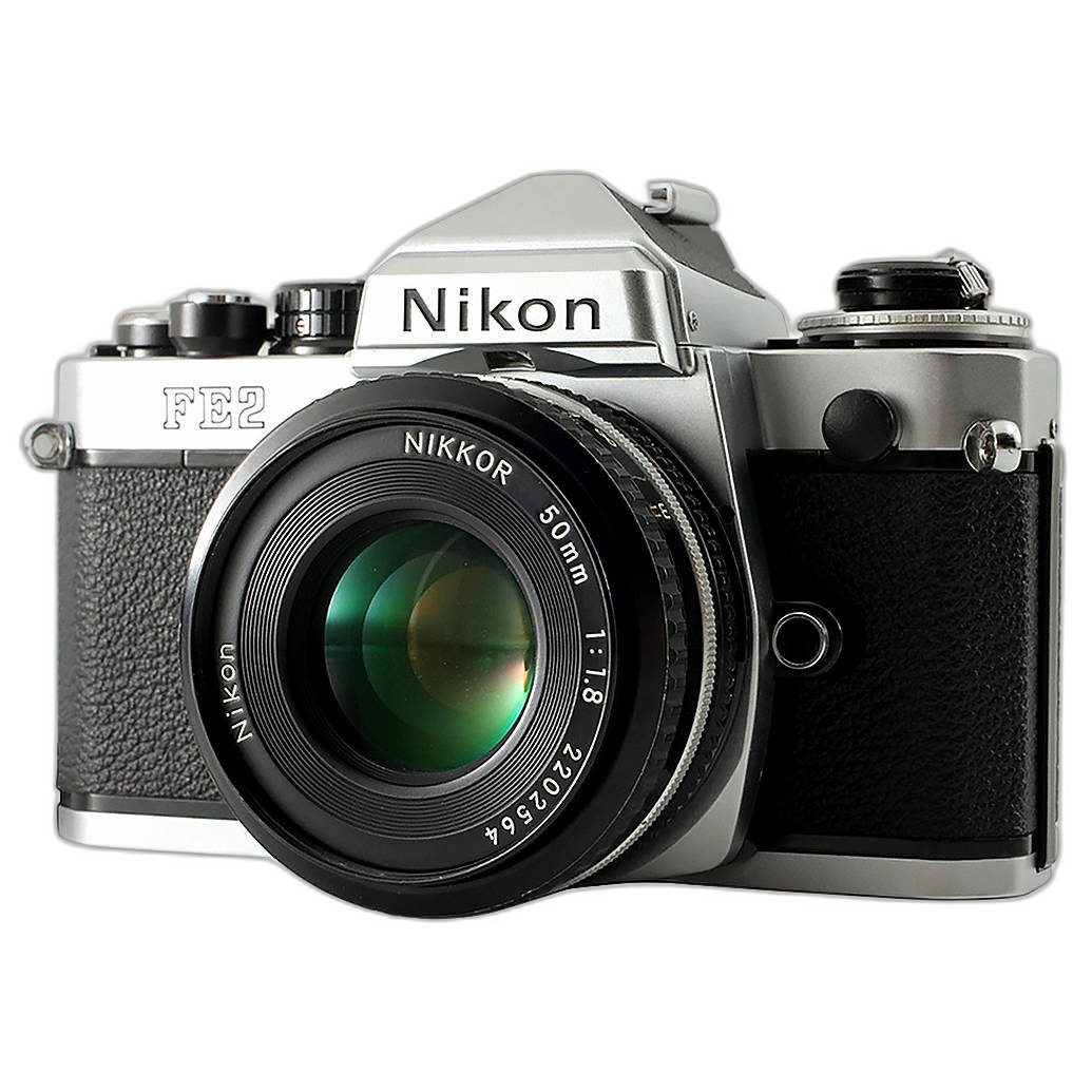 Used Nikon FE2 35mm SLR w/ 50mm f/1.8 (Silver) - Good