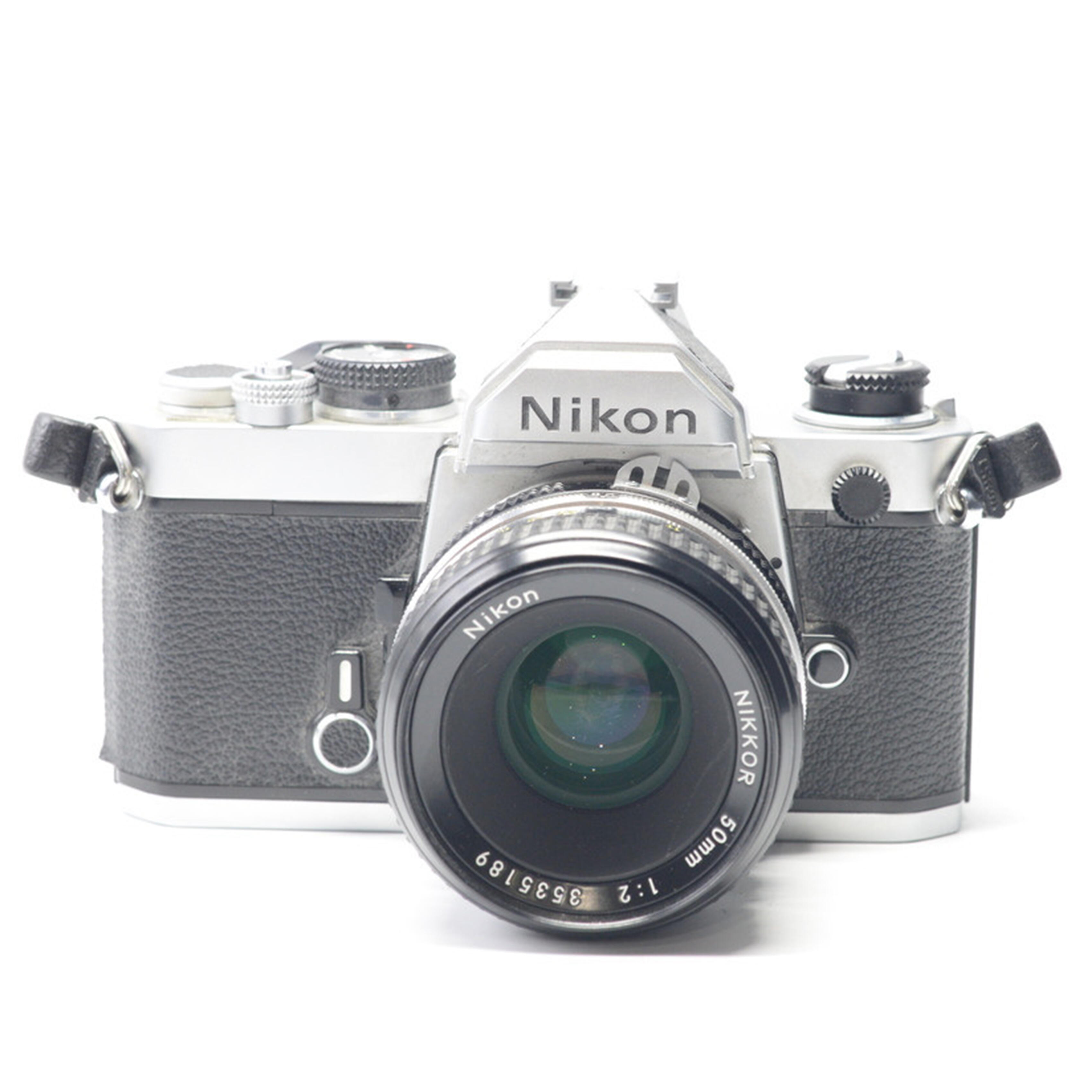 Used Nikon FM 35MM SLR Silver With 50MM F/2 Non Ai - Good