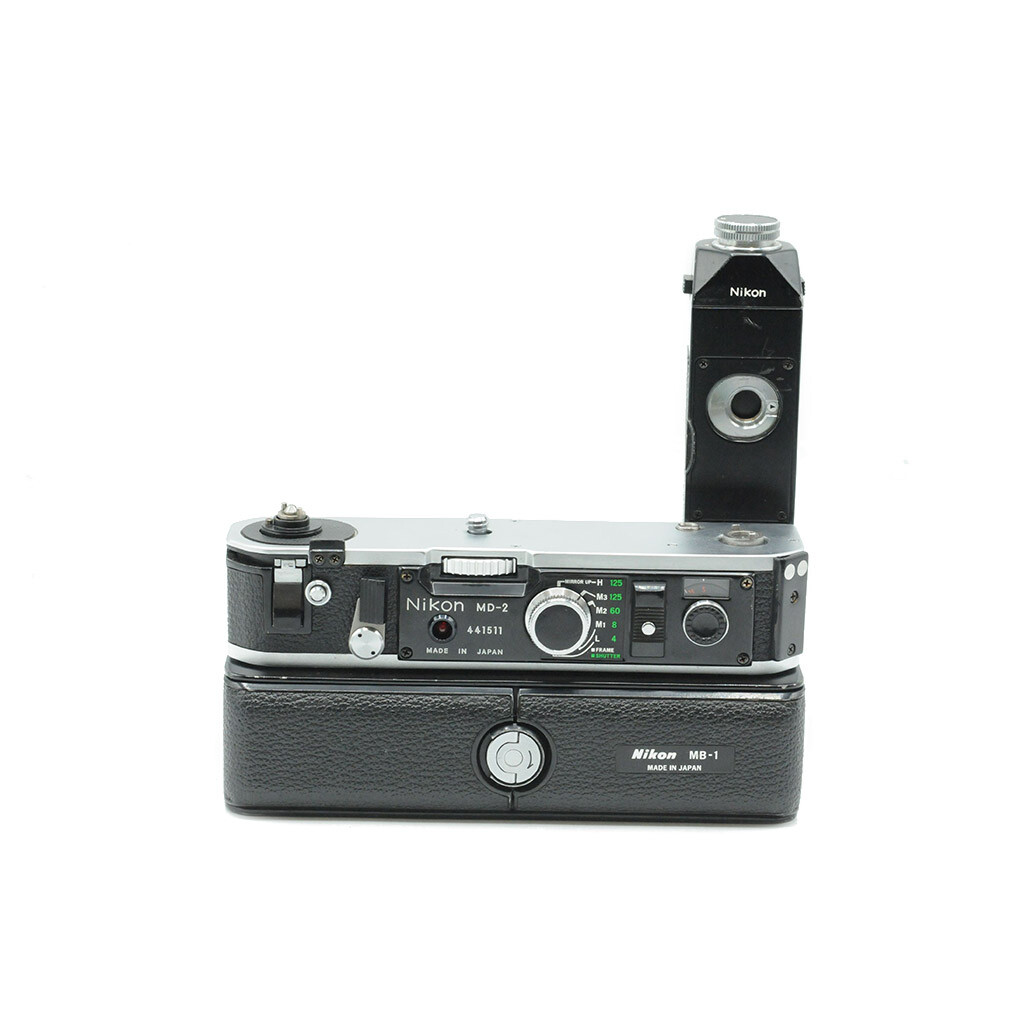 Used Nikon MD-2 Motor Drive with Nikon MB-1 Battery Pack for Nikon F2 - Good