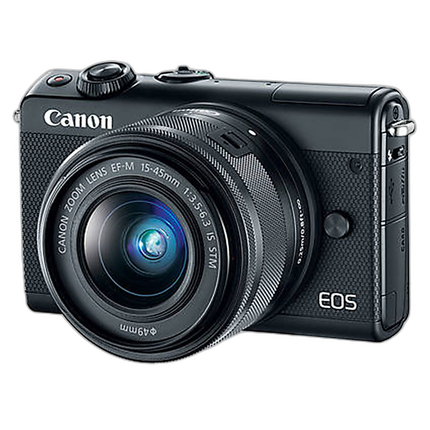 Used Canon M100 Mirrorless Camera with 15-45mm and 55-200mm (Black) - Like New