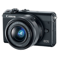 Used Canon M100 Mirrorless Camera with 15-45mm  and  55-200mm (Black) - Like New 0