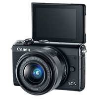 Used Canon M100 Mirrorless Camera with 15-45mm  and  55-200mm (Black) - Like New 1