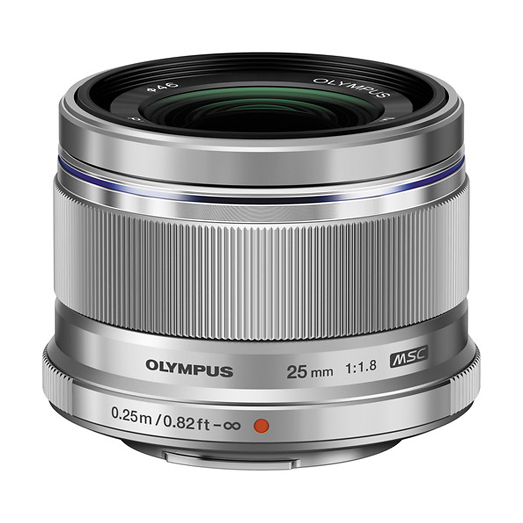 Used Olympus M.Zuiko 25mm f/1.8 Standard Lens for Micro 4/3 System  (Silver)