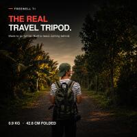 Open Box Freewell FW-T1 Carbon Fiber Real Travel Tripod with Ball Head 1