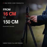 Open Box Freewell FW-T1 Carbon Fiber Real Travel Tripod with Ball Head 3