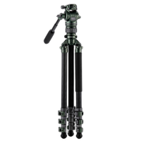 Open Box Tilta VT05 Travel Video Carbon Fiber Tripod - Forest Green 1