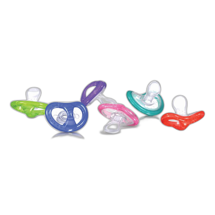 Nuby Natural Touch Orthodontic Pacifiers 0-6M (2 Pack with Storage Case)