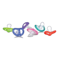 Nuby Natural Touch Orthodontic Pacifiers 0-6M (2 Pack with Storage Case) 0