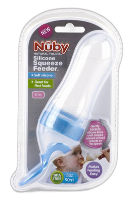 Nuby Natural Touch Silicone Travel Infa-feeder with Silicone Spoon