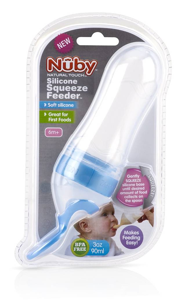 Nuby Natural Touch Silicone Travel Infa-feeder with Silicone Spoon