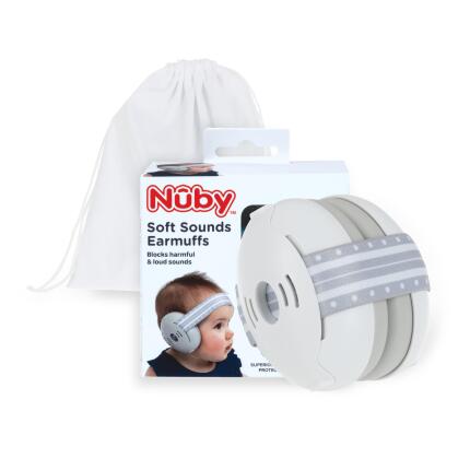 Baby Earmuffs White With Travel Bag