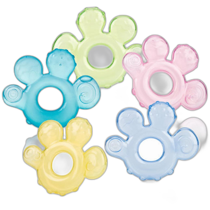 WATER FILLED HAND TEETHER APPLE TEETHER ON A RING