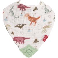 Nuby 3Pk Muslin Bandana Teeth Bib Bear Dinosaurs Blue Strip 2