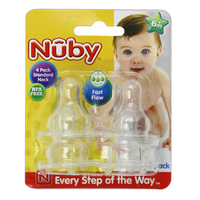 Nuby Silicone Nipples 4pk 0