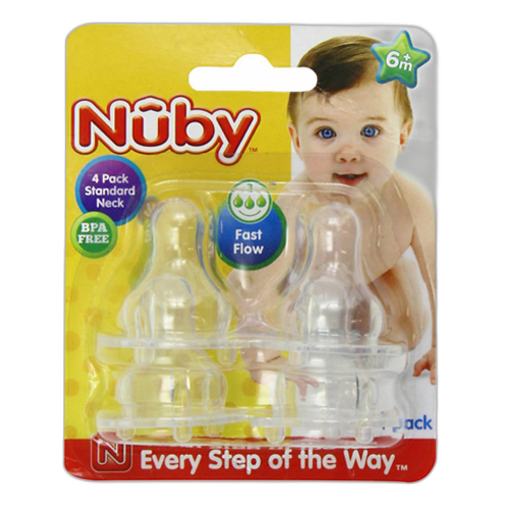 Nuby Silicone Nipples 4pk