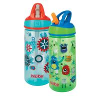 Nuby 2Pk 18Oz Hard Straw Flip-It Cu Pp Printed Cup 1