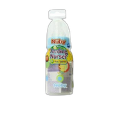 Nuby 4oz Clear Round with Silicone Nipple Printed Bottle 5