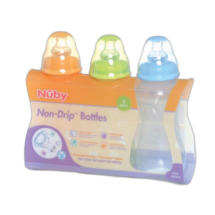 Nuby 10oz PP Bottles 3pk