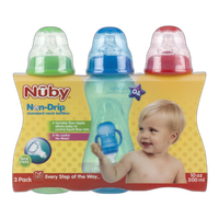 Nuby 10oz PP Bottles 3pk 1