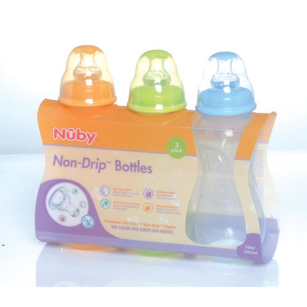 Nuby 10oz PP Bottles 3pk