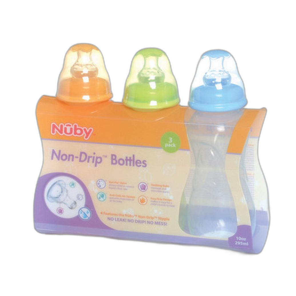 Nuby 10oz PP Bottles 3pk