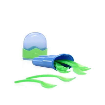 Nuby 6Pk Easy Go Spoons With Case 5341
