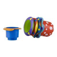 5pk Stackable Bath Cups 16pc Bath Tub Foam Animal 3