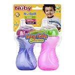 Nuby 10oz No Spill Cup with Soft Spout and Easy Grip Handles 2pk 1