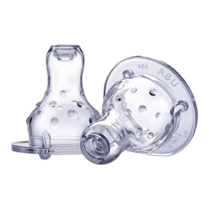 Nuby Clear Silicone No-Spill Nipple 6pk