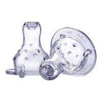Nuby Clear Silicone No-Spill Nipple 6pk