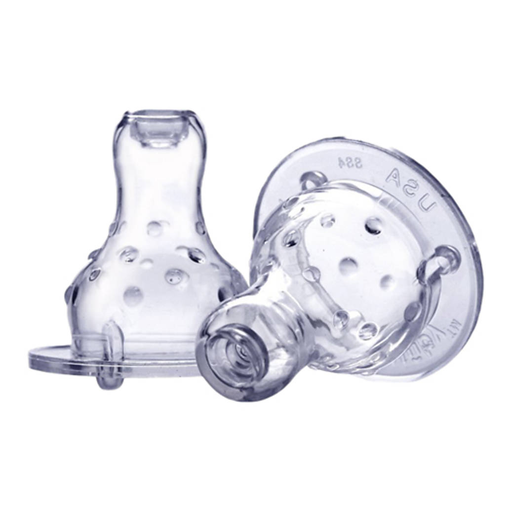 Nuby Clear Silicone No-Spill Nipple 6pk