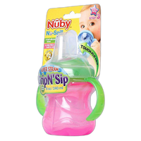 8OZ. 2 HANDLE STRAW CUP 3 STAGE NO-SPILL CUP 3