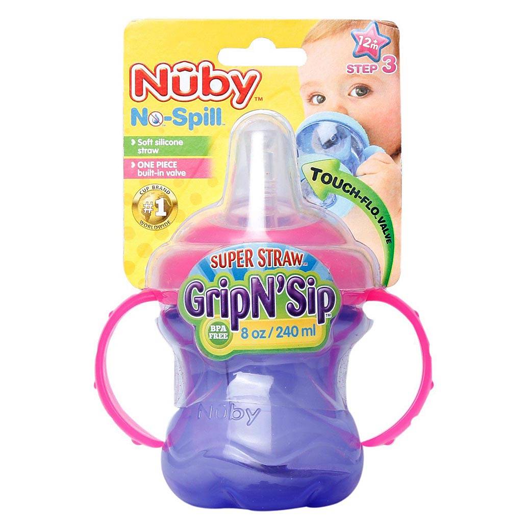 8OZ. 2 HANDLE STRAW CUP 3 STAGE NO-SPILL CUP