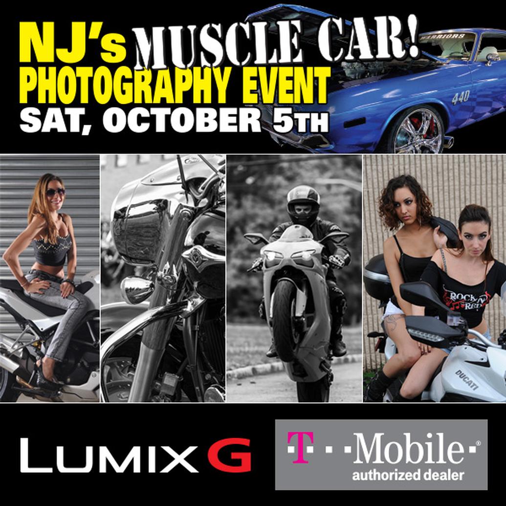 NJs Muscle Car Photography Event - Cars, Bikers, and Models