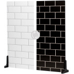V-Flat World 24x24in Duo-Board Background (White/Ebony Subway Tile) 0