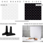 V-Flat World 24x24in Duo-Board Background (White/Ebony Subway Tile) 1